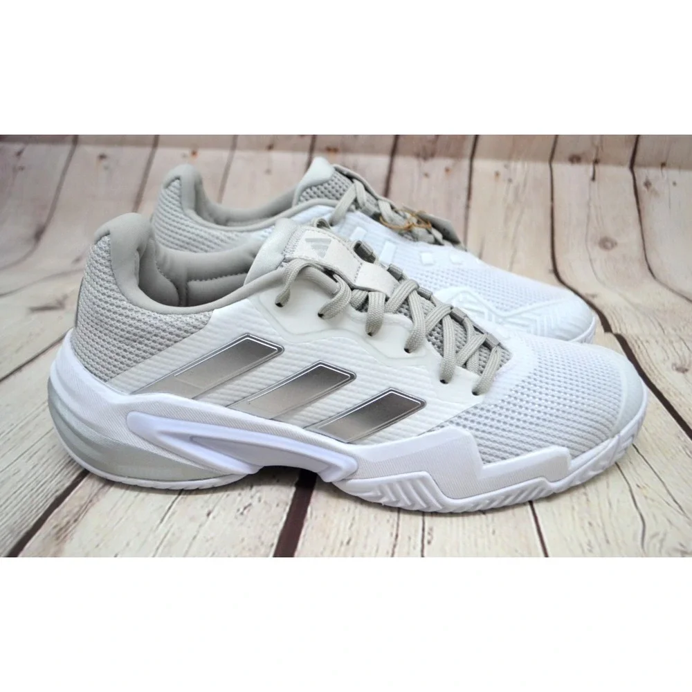 ADIDAS Women's IF0407 Barricade 13 Tennis Shoes SIZE 9 White / Gray NWOB